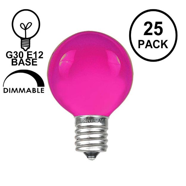 Purple Satin G30 5 Watt Replacement Bulbs 25 Pack