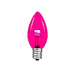 C7 - Pink - Glass LED Replacement Bulbs - 25 Pack