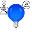 Blue Satin G40 Globe Replacement Bulbs 25 Pack