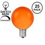 Orange Satin G40 Globe Replacement Bulbs 25 Pack