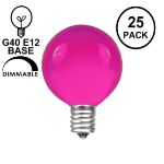 Purple Satin G40 Globe Replacement Bulbs 25 Pack