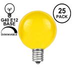 Yellow Satin G40 Globe Replacement Bulbs 25 Pack