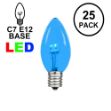 C7 - Blue - Glass LED Replacement Bulbs - 25 Pack