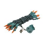 Non Connectable Amber/Orange Green Wire Mini Lights 20 Light 8.5'