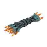 Non Connectable Amber/Orange Green Wire Mini Lights 20 Light 8.5'