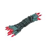 Non Connectable Red Green Wire Mini Lights 20 Light 8.5'