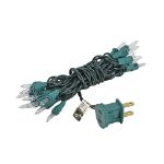 Non Connectable Clear Green Wire Mini Lights 20 Light 8.5' 