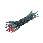 Non Connectable Multi Colored Green Wire Mini Lights 20 Light 8.5'