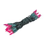 Non Connectable Pink Green Wire Mini Lights 20 Light 8.5'