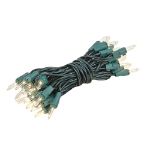 Non Connectable Green Wire Mini Lights 35 Light 13.5'