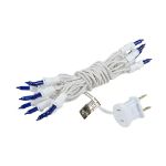 Non Connectable Blue White Wire Mini Lights 20 Light 8.5'