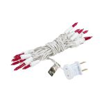 Non Connectable Pink White Wire Mini Lights 20 Light 8.5'