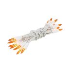 Non Connectable Amber/Orange White Wire Mini Lights 20 Light 8.5'