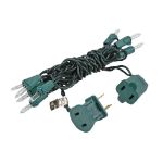 10 Light 5.5' Green Wire Christmas Mini Lights