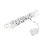 10 Light 5.5' White Wire Christmas Mini Lights