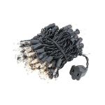 Black Wire Clear Christmas Mini Lights 100 Light 22 Feet Long