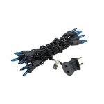 Non Connectable Teal Black Wire Mini Lights 20 Light 8.5'