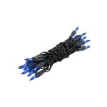 Non Connectable Blue Black Wire Mini Lights 20 Light 8.5'