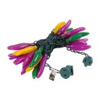 Purple/Green/Yellow Chili Pepper String lights 35 Count 