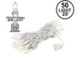 50 Light 25' Long White Wire Mini Christmas Lights