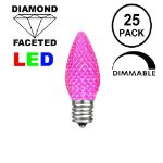 Pink C7 LED Replacement Bulbs 25 Pack