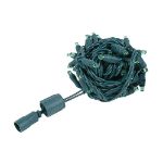 Coaxial 50 LED Green 4" Spacing Green Wire