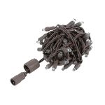 Coaxial 50 LED Warm White 4" Spacing Brown Wire