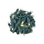 Twinkling Coaxial 50 LED Warm White 4" Spacing Green Wire