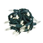 Coaxial 5M 50 LED Warm White 4" Spacing Green Wire