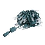 Coaxial 5M 50 LED Pure White 4" Spacing Green Wire