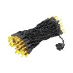 Yellow Christmas Mini Lights 100 Light 50 Feet Long on Black Wire