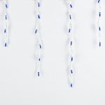 Blue 100 Light Icicle Lights White Wire Medium Drops