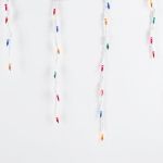 Multi 100 Light Icicle Lights White Wire Medium Drops