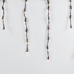 Clear 100 Light Icicle Lights Brown Wire Medium Drops