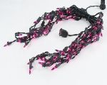 Purple 100 Light Icicle Lights Black Wire Medium Drops