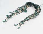 Clear 100 Light Icicle Lights Green Wire Long Drops