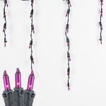 Purple 100 Light Icicle Lights Black Wire Medium Drops