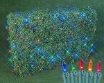4' X 6' Super Bright Multi Net Lights - Green Wire