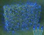 4' X 6' Super Bright Blue Net Lights - Green Wire