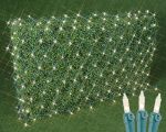 4' X 6' Super Bright Clear Net Lights - Green Wire