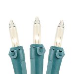 Non Connectable Clear Green Wire Mini Lights 20 Light 8.5' 