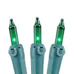 Non Connectable Green Green Wire Mini Lights 20 Light 8.5'