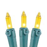 Non Connectable Yellow Green Wire Mini Lights 20 Light 8.5'
