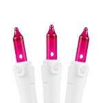Non Connectable Pink White Wire Mini Lights 20 Light 8.5'