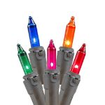 Non Connectable Multi Brown Wire Mini Lights 20 Light 8.5'