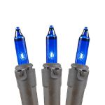 Non Connectable Blue Brown Wire Mini Lights 20 Light 8.5'