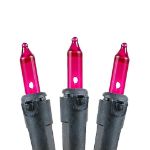 Non Connectable Pink Black Wire Mini Lights 20 Light 8.5'