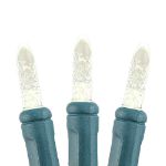 Coaxial 5M 50 LED Warm White 4" Spacing Green Wire
