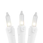 Frosted Christmas Mini Lights 100 Light 50 Feet Long on White Wire