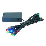 20 LED Battery Operated Lights Multi Colored Green Wire